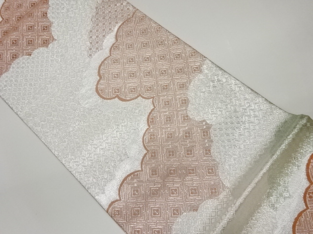 佐賀錦雲に菱模様織出し袋帯